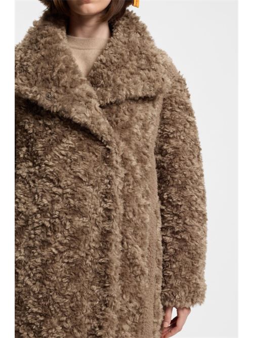 Faux fur coat with hidden closure BOSS | 50548340 CITEDDY 10273639.247
